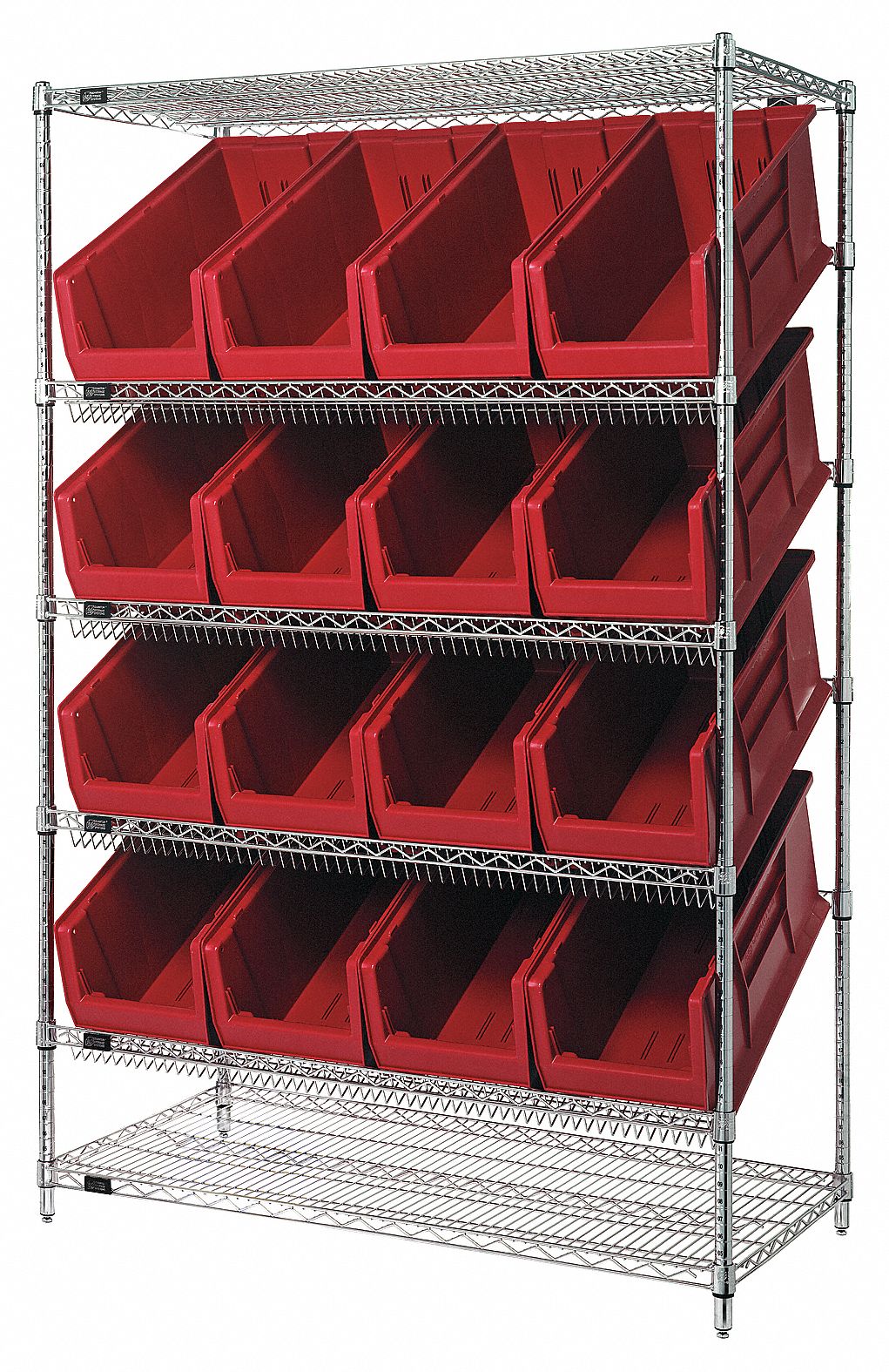 QUANTUM STORAGE SYSTEMS Steel Wire Pick Rack with 16 Bins, 48 inW x 24