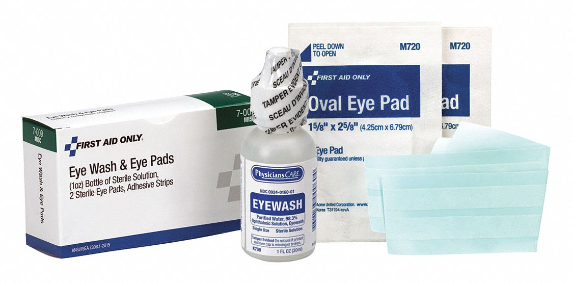 PHYSICIANSCARE 1 oz Personal Eye Care Kit, For Use With First Aid Kits