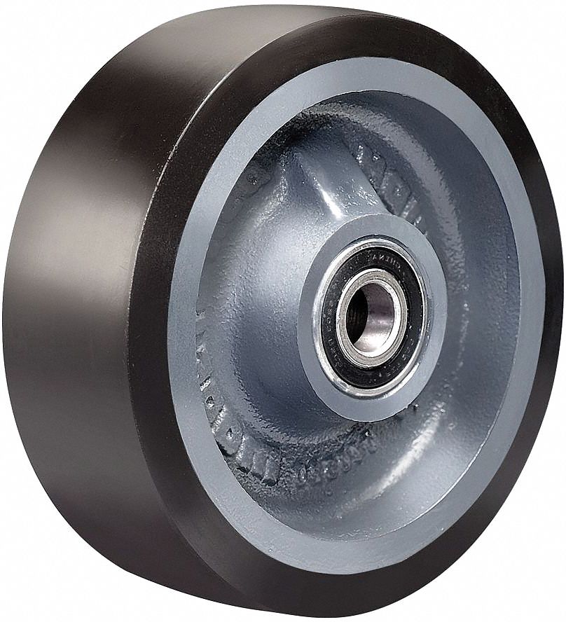 GRAINGER APPROVED Polyurethane Tread on Iron Core Wheel 6 in Wheel Dia
