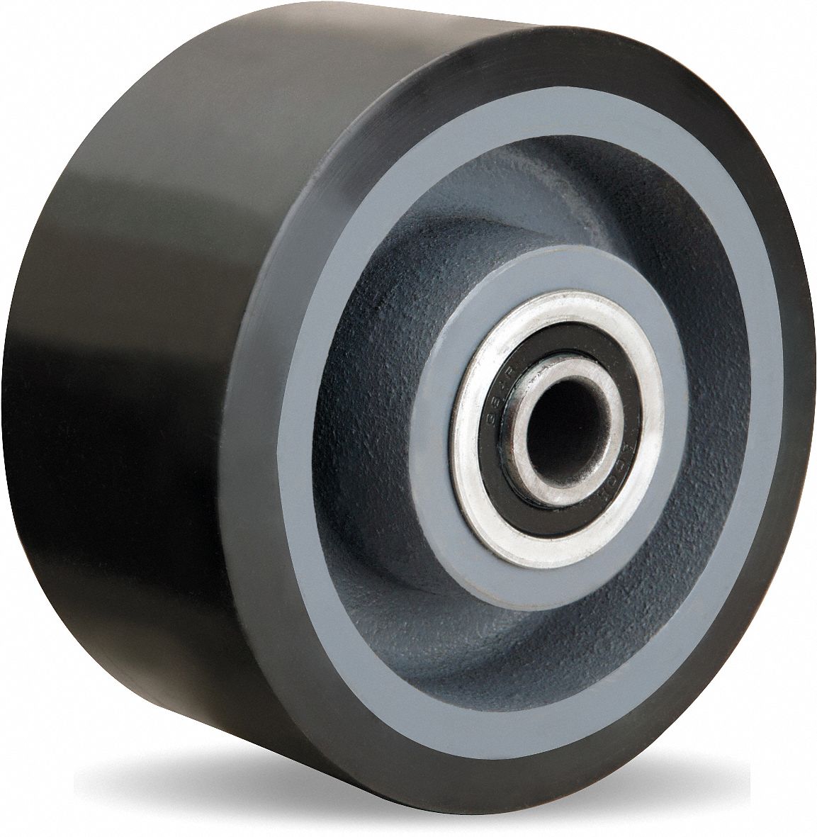 6 in Wheel Dia., 3 in Wheel Wd, Polyurethane Tread on Iron Core Wheel