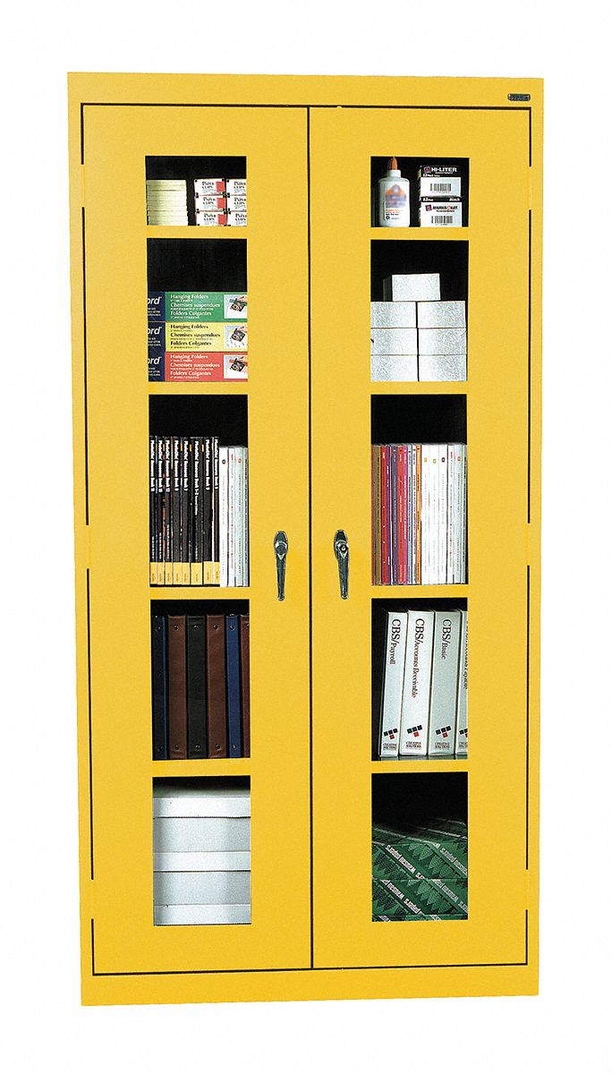 SANDUSKY Storage 72 in., Steel, Yellow 49J128CA4V361872EY