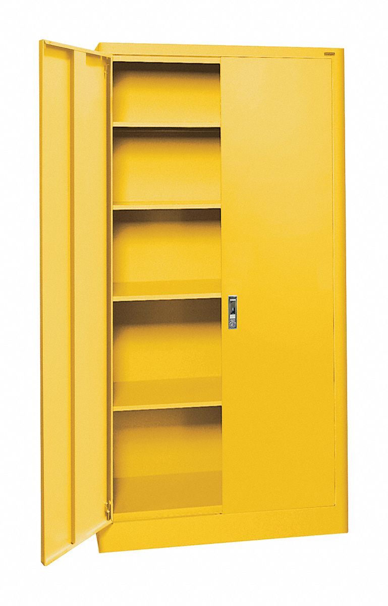 SANDUSKY Storage 72 in., Steel, Yellow 49J206ER4P361872EY