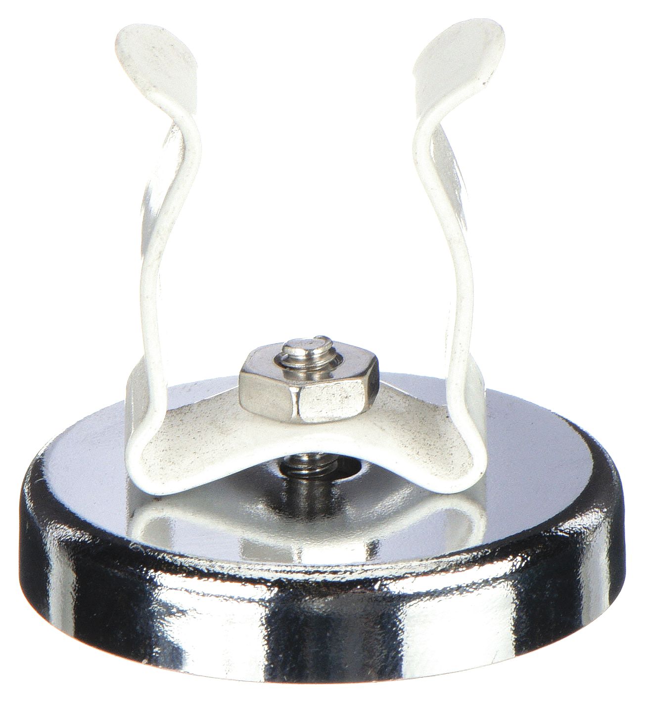 MAG-MATE Magnet with Clip: Ceramic Magnet, 22 lb Max. Pull, 0.281 in