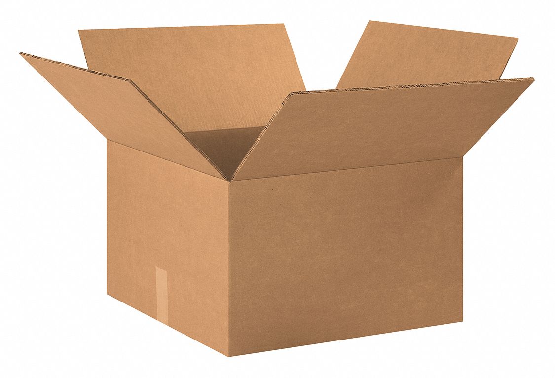 GRAINGER APPROVED Shipping Box, Heavy Duty, Double Wall, 20x20x12 in Inside LxWxH, 48 ECT, RSC