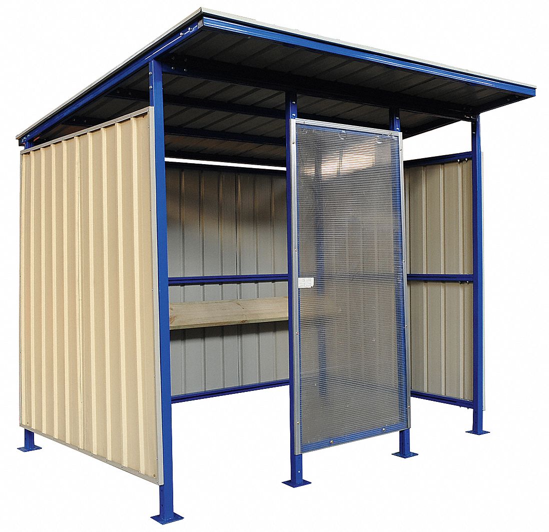 4 Sides, 96 in x 100 in x 91 in, Smoking Shelter 49P40249P402 Grainger