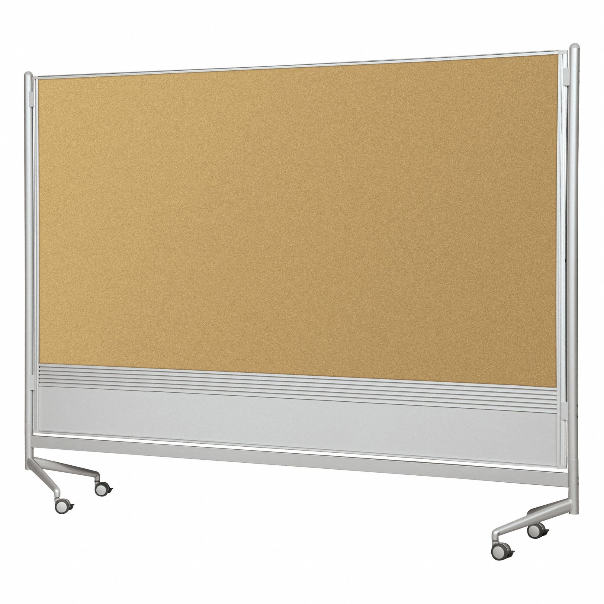 BESTRITE Dry Erase Room Divider Cork, 72 in Dry Erase Ht, 96 in Dry Erase Wd, Steel, Gloss