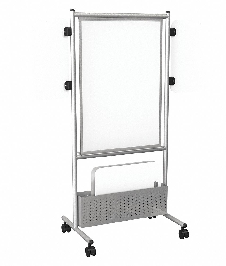 Mobile/Casters, 72 in Dry Erase Ht, Dry Erase Board 49RR08785EHH