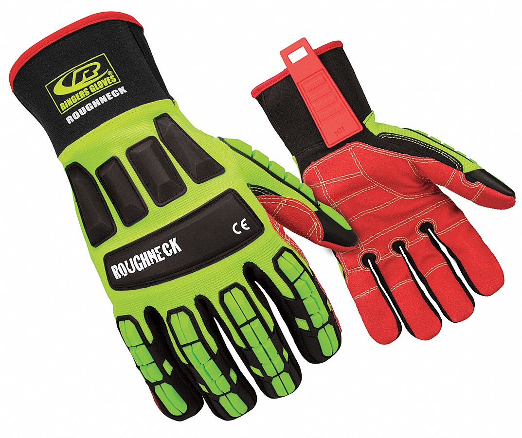 RINGERS GLOVES, Kevlar(R), ANSI Cut Level A3, Mechanics Gloves 49U002