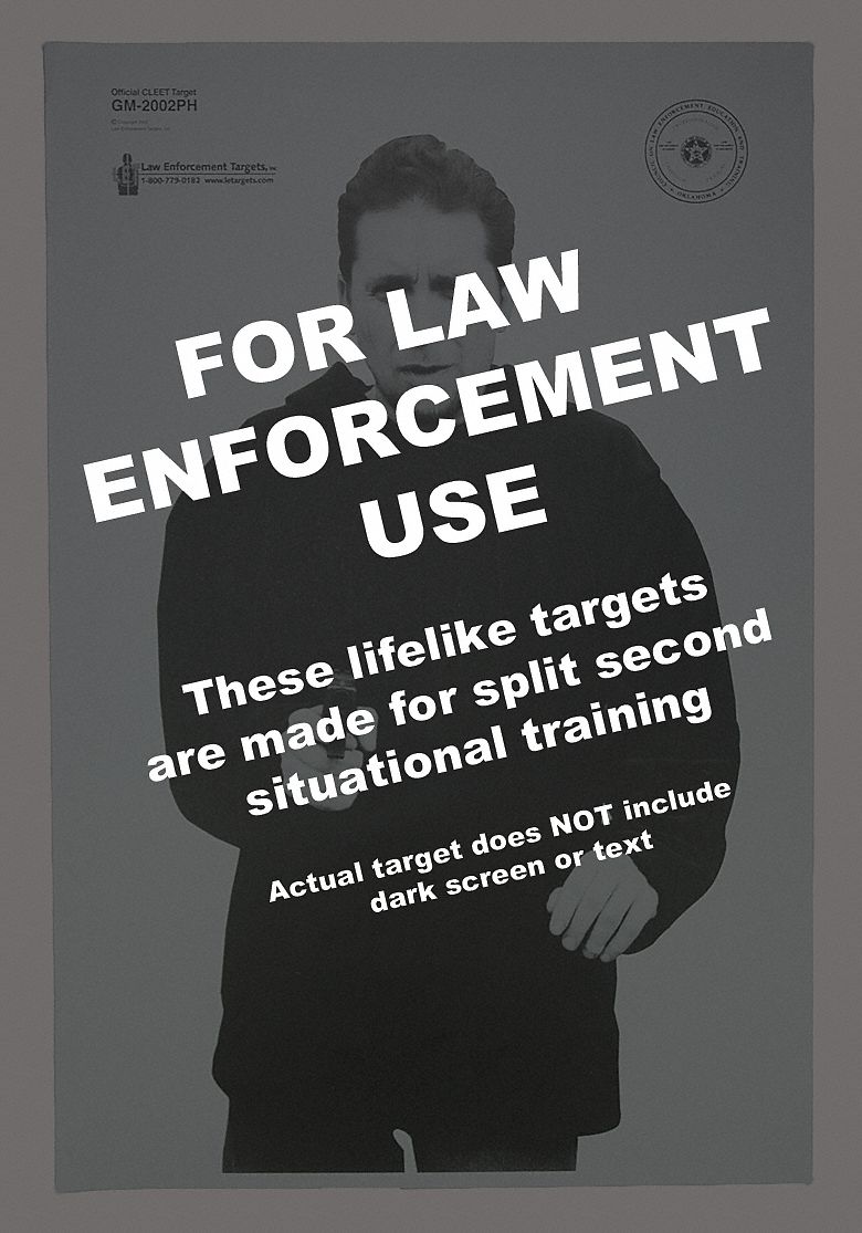 ACTION TARGET, State Specific, Black/White, Oklahoma CLEET Photo Target