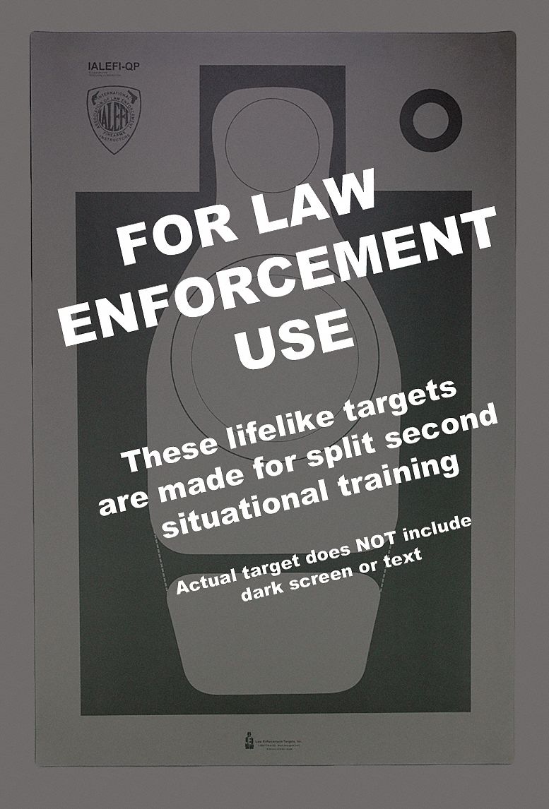 ACTION TARGET, Government and Agency, Gray/White, IALEFI Silhouette