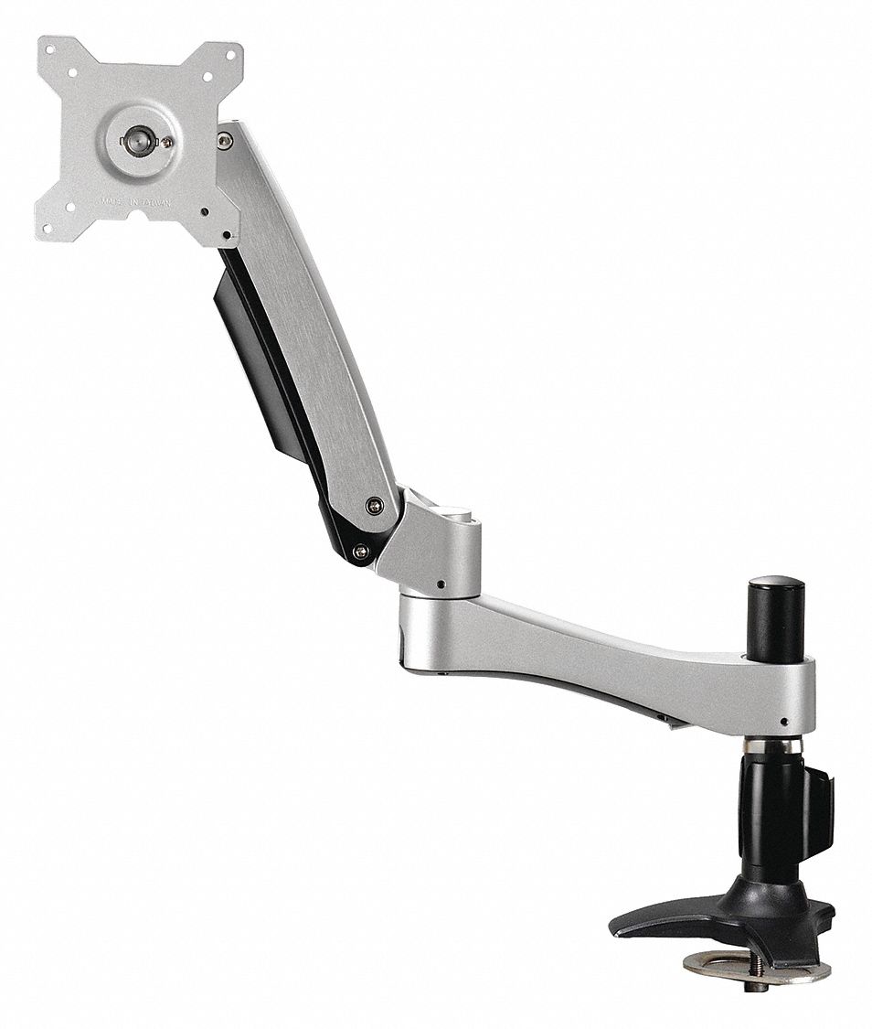 BALT Black, Silver Monitor Arm, Clamp Mount, 22 lb Weight Capacity 49UF7566643 Grainger