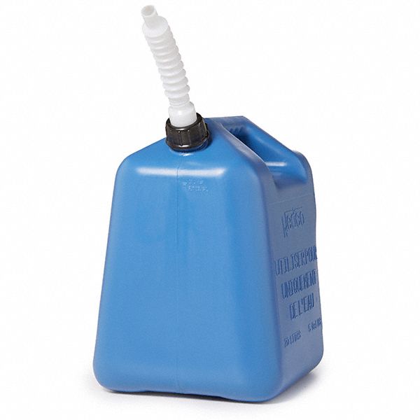 WEDCO Water Container 5 gal Capacity, 14 3/4 in Ht, 15 1/2 in Lg, 11 in Wd, Blue 49WC01