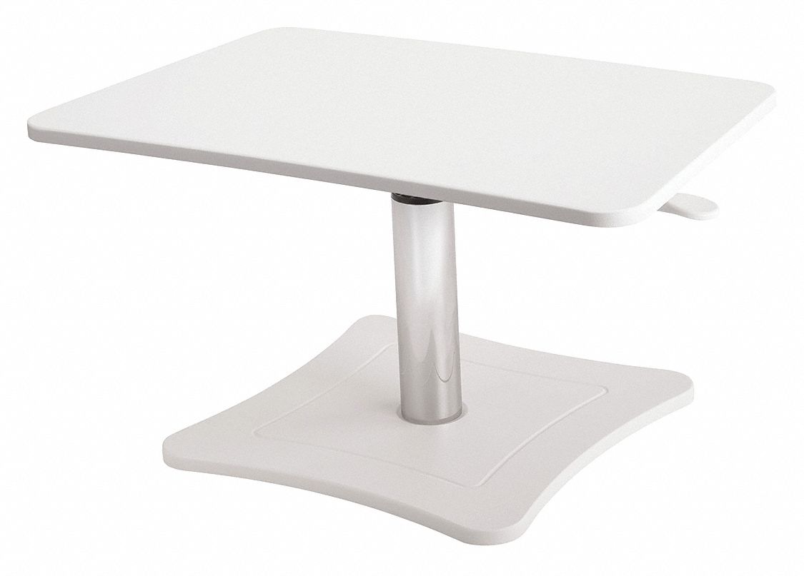 VICTOR Height Adjustable Laptop Stand Wood/Steel, White, 20 lb Wt