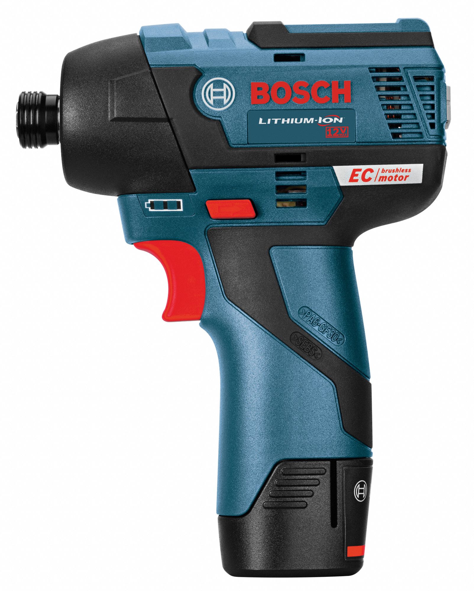 BOSCH Cordless, Impact Driver, 1/4 in Hex, 12V DC, 975 inlb Max
