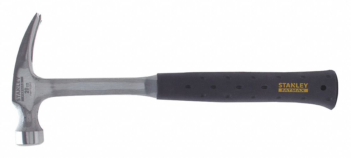 STANLEY Steel Hammer, 20.0 Head Weight (Oz.), Smooth, 1 1/8 in Face Dia. (In.) 49XH53