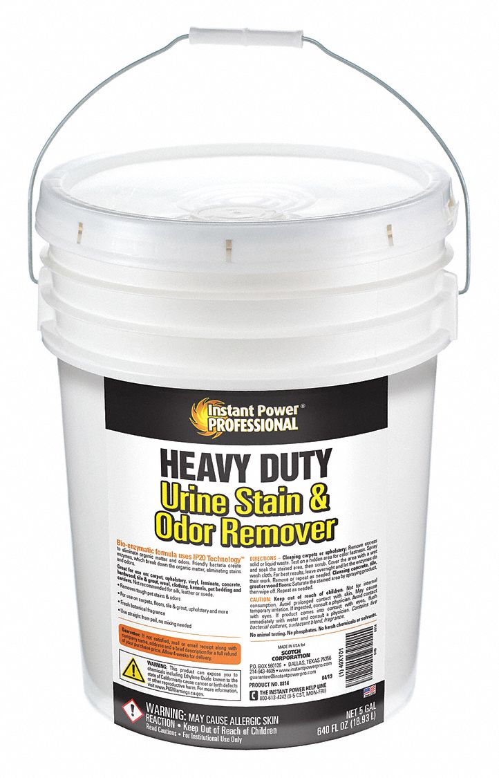 INSTANT POWER PROFESSIONAL, Bucket, 5 gal, Urine Stain and Odor Remover