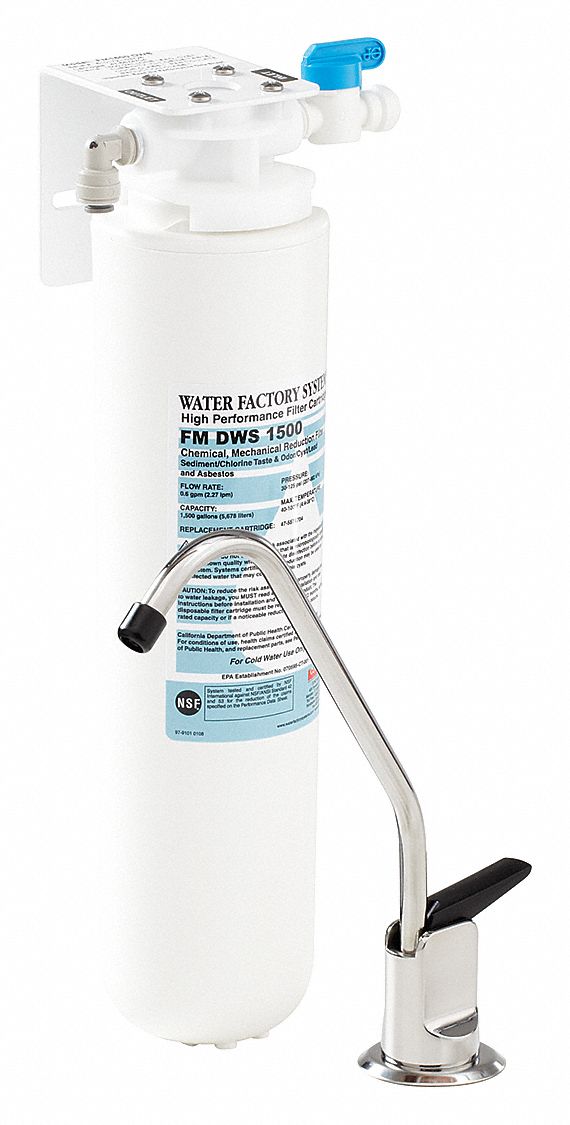 3M AQUAPURE Polypropylene Water Filter System, 0.6 gpm, 125 psi