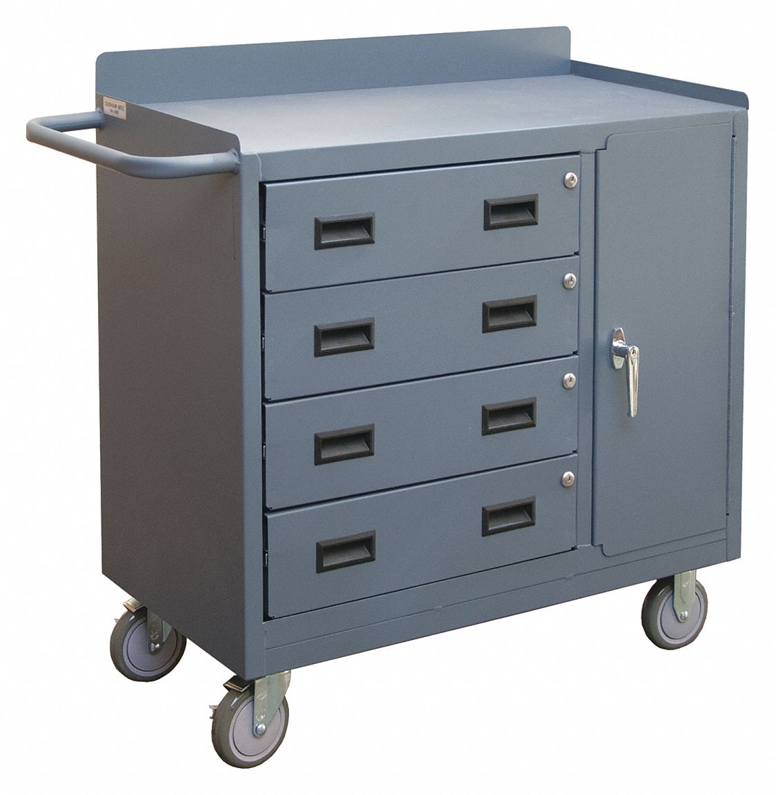 GRAINGER APPROVED Mobile Workbench, Steel, 18 in Depth, 38 3/8