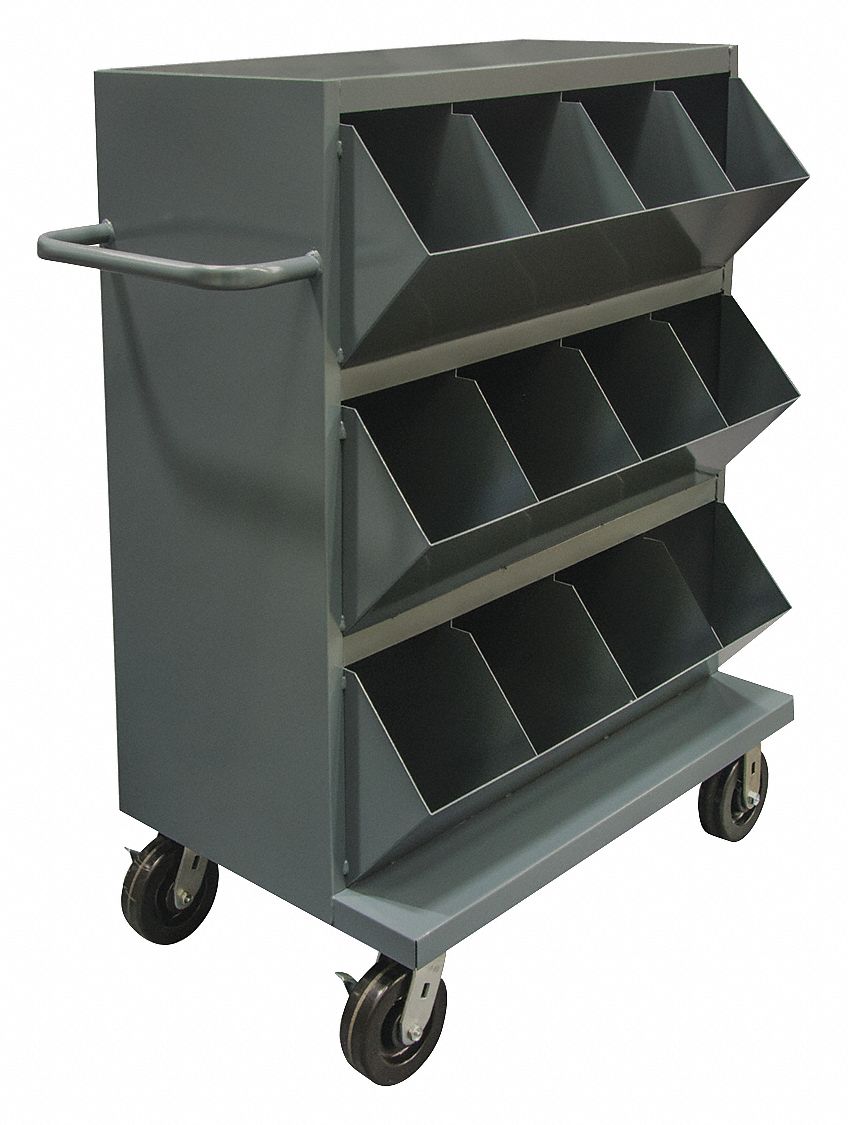 GRAINGER APPROVED 36" x 24" x 491/4" Mobile Storage Bin, Gray 49Y223MSB12203695 Grainger