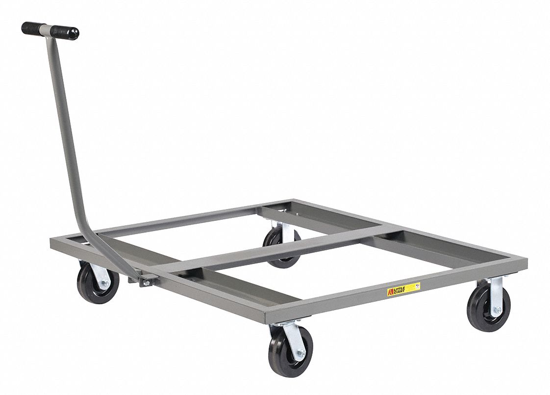 LITTLE GIANT OpenDeck Steel Pallet Dolly with Handle, 3,600 lb Load