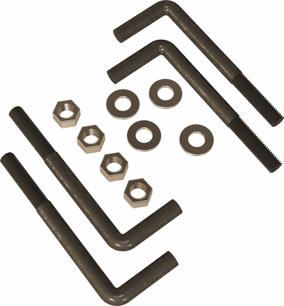 PEDESTAL PRO, Pedestals in Wet Cement, Bolt/Nut/Washer, Sturdy Bolts