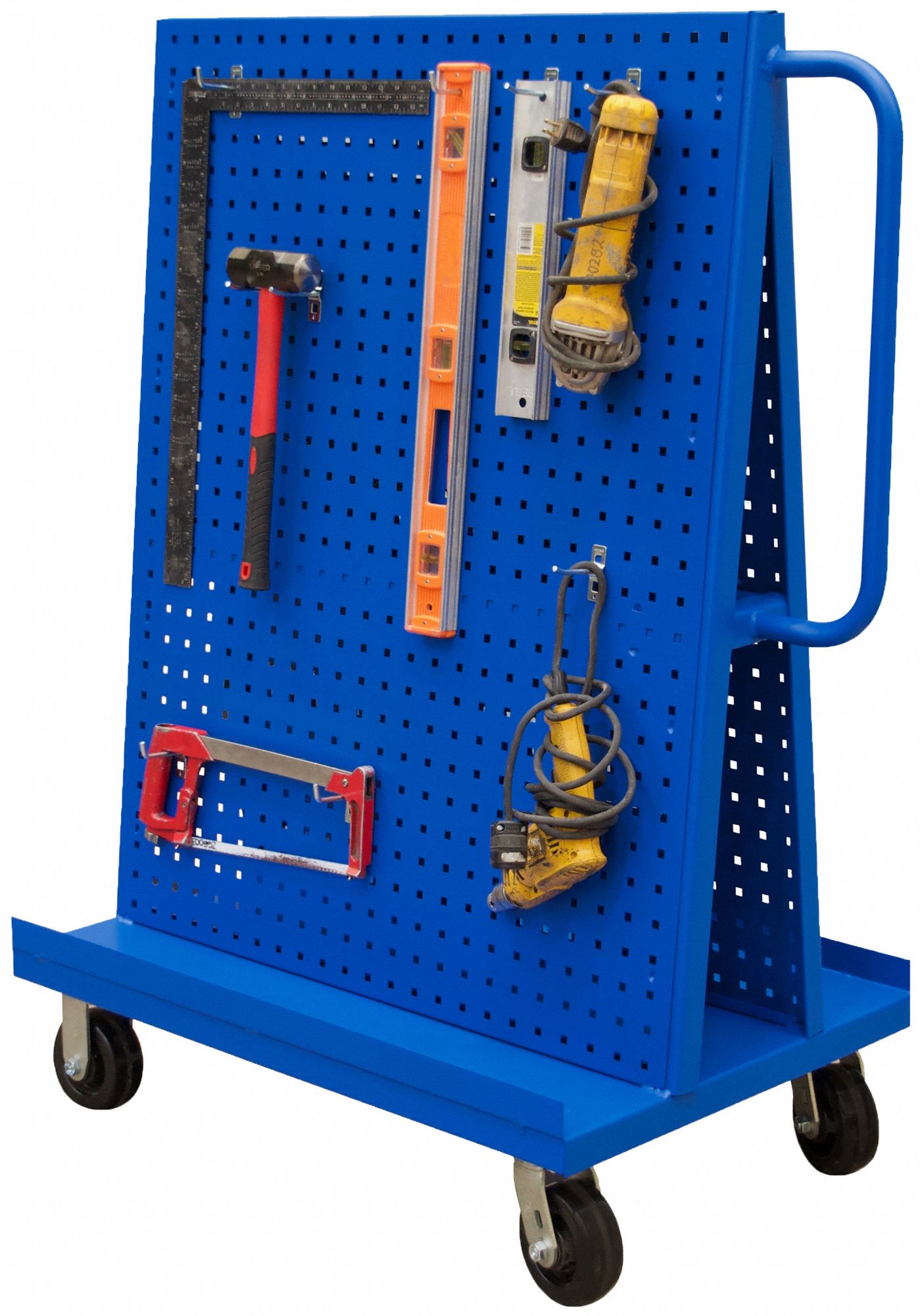 GRAINGER APPROVED AFrame Pegboard Truck Kit Square, 3/8 in Peg Holes