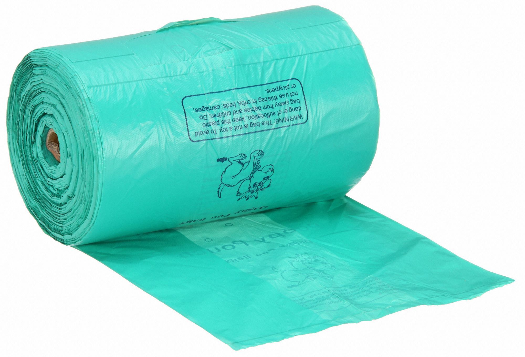 POOPY POUCH Pet Waste Bags 3/4 gal Capacity, 5 in Wd, 15 in Ht, Green