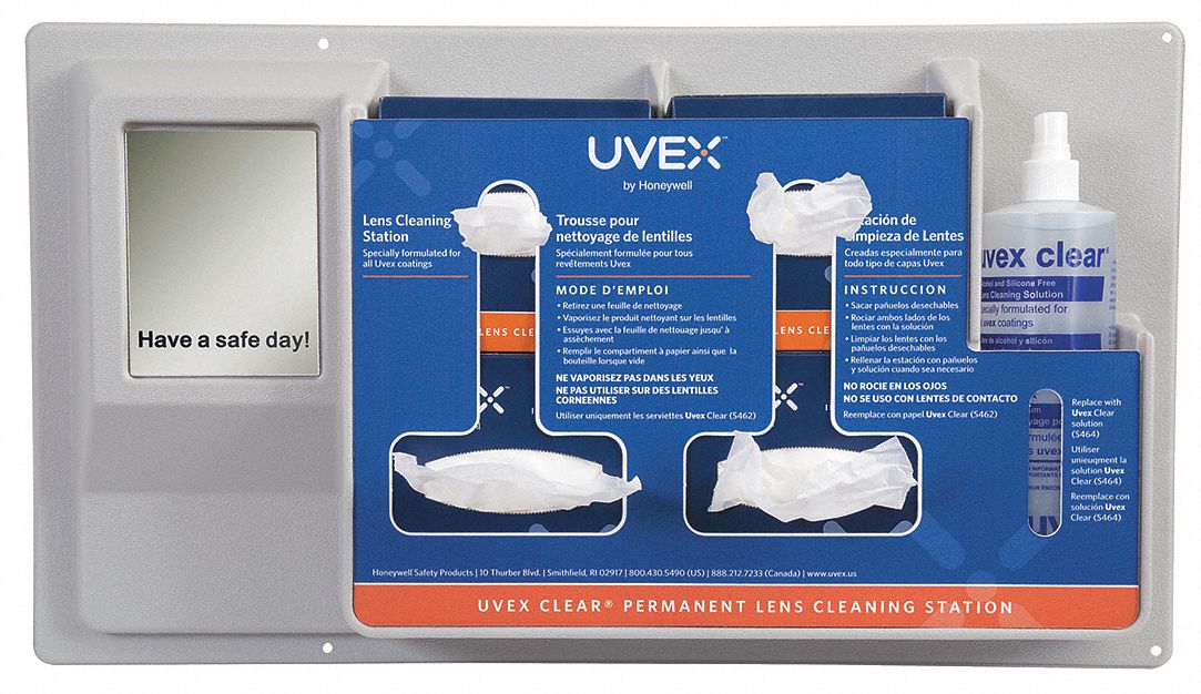 HONEYWELL UVEX Lens Cleaning Station, NonSilicone 4AG33S461 Grainger