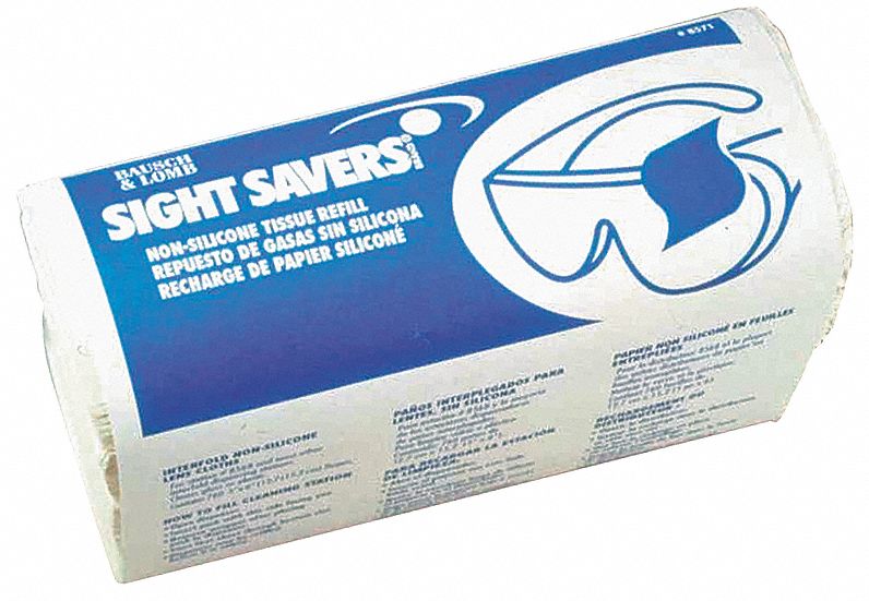 BAUSCH & LOMB Lens Cleaning Tissue 760 Wipe Count, Loose, Dry, 4 3/4