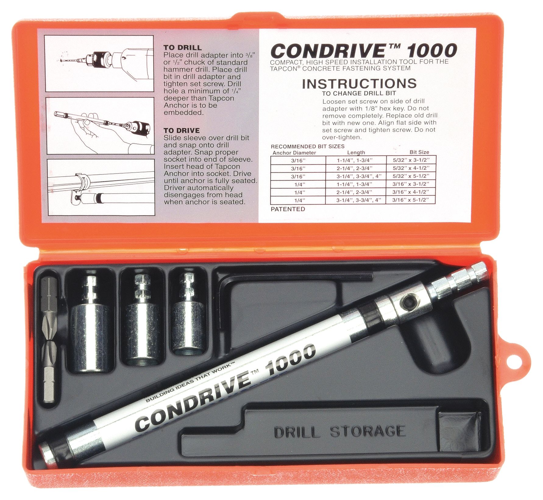 TAPCON, Installation Tool, For Driving Hex and Phillips Head Masonry