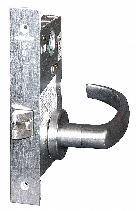SCHLAGE Mortise Lockset, Mechanical, Different, Satin Chrome, 2 3/4 in