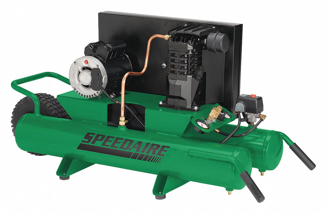 SPEEDAIRE 1.8 HP, 115/230VAC, 9 gal. Wheelbarrow Electric Air