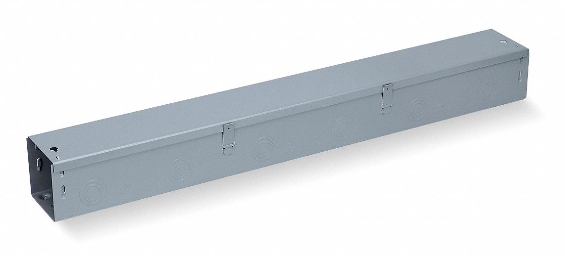 SQUARE D, 6 in Wd, 6 in Ht, Straight Section Wireway 3KJ78LDB610