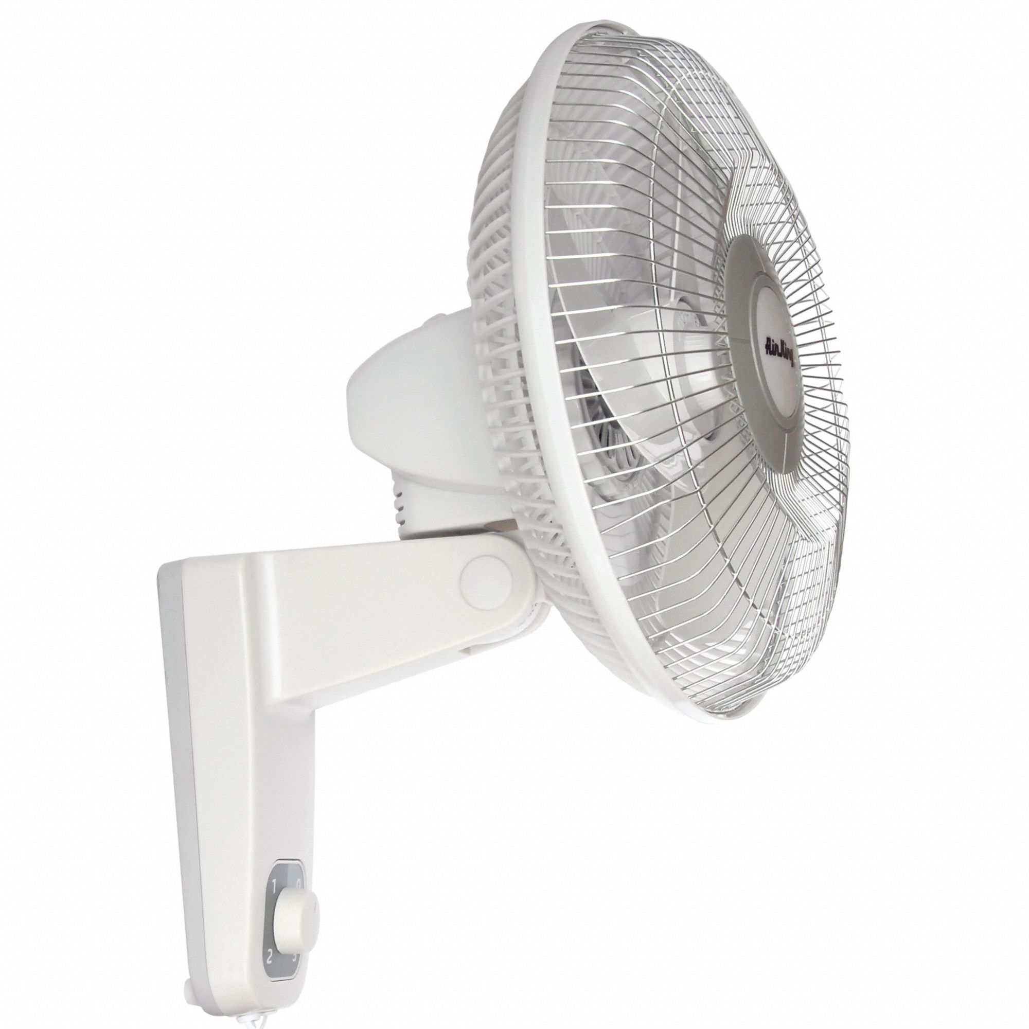 AIR KING 12 in Wall Mount Fan, Oscillating, 120 V AC, Number of Speeds