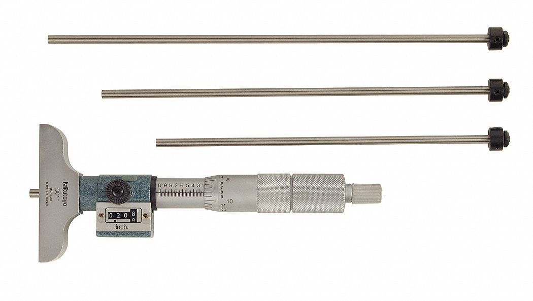 Digital Depth Micrometer, Base Style Full, SPC Output No, Resolution 0.