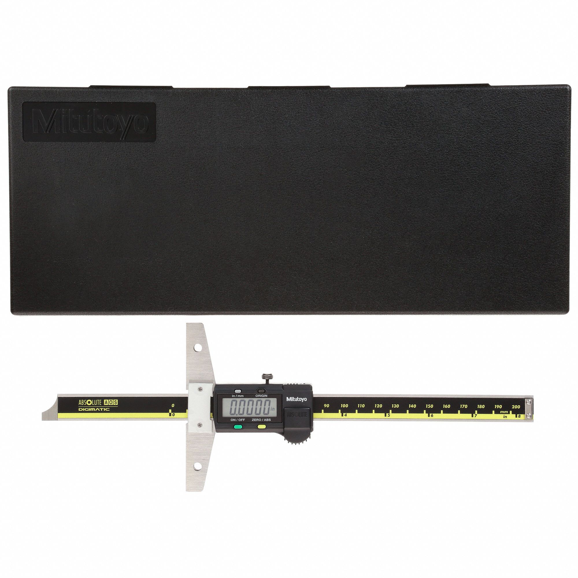 MITUTOYO Electronic Digital Depth Gage, 0 to 8 in Range, 0.0005 in /0