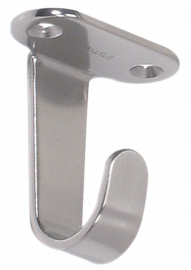 SUGATSUNE Screw Mount Utility Hook, 1 Hook(s), Stainless Steel, 1 EA