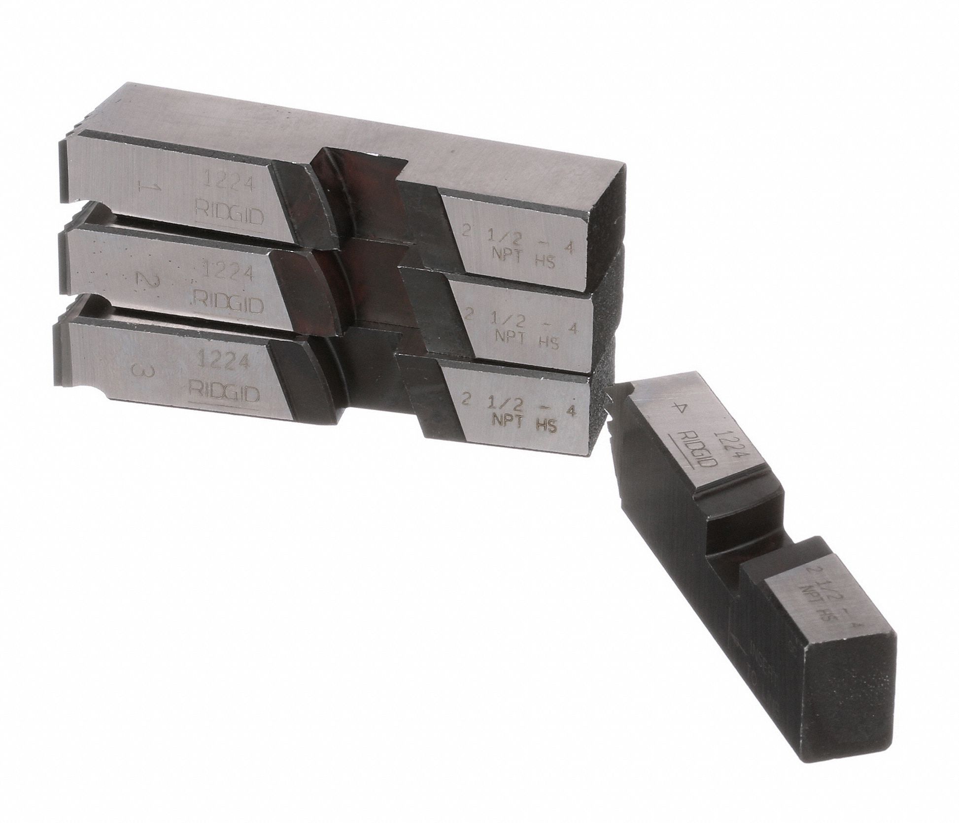 RIDGID Pipe Dies Set for Threading Machine Die Heads, For Nominal Pipe Size 2 1/2 in to 4 in, 8