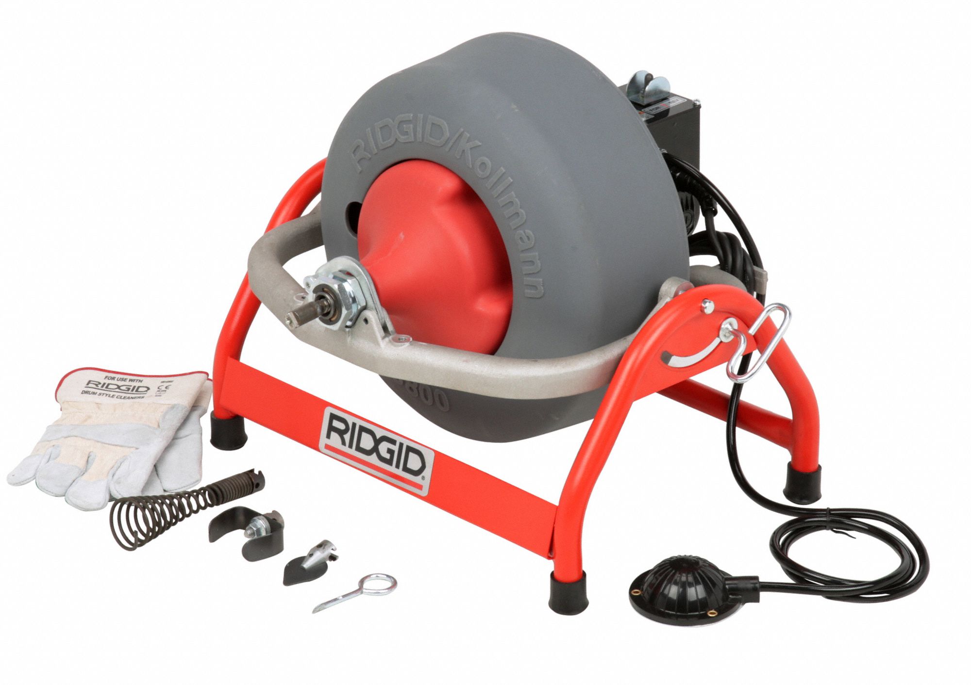 RIDGID Drain Cleaning Machine, Drain Line I.D. Size Range 3/4 in to 4