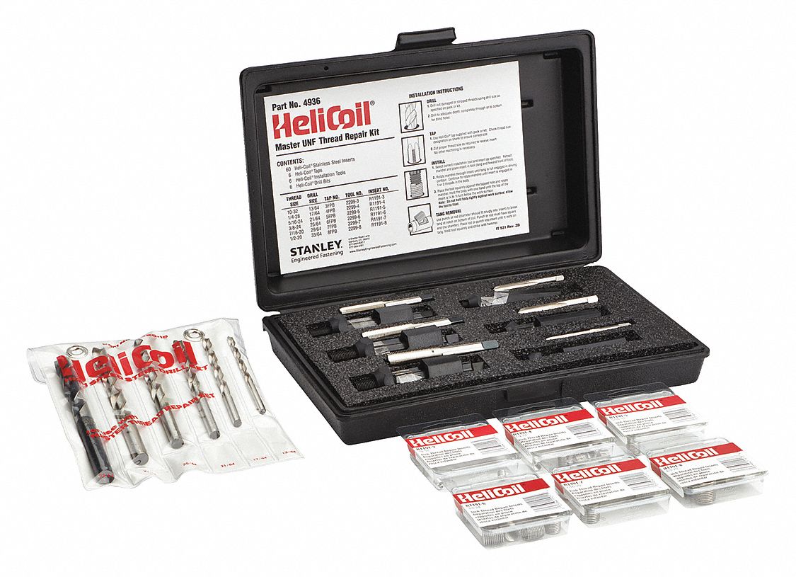HELICOIL 304 Stainless Steel Master Thread Repair Kit, 1032, 1/4"28