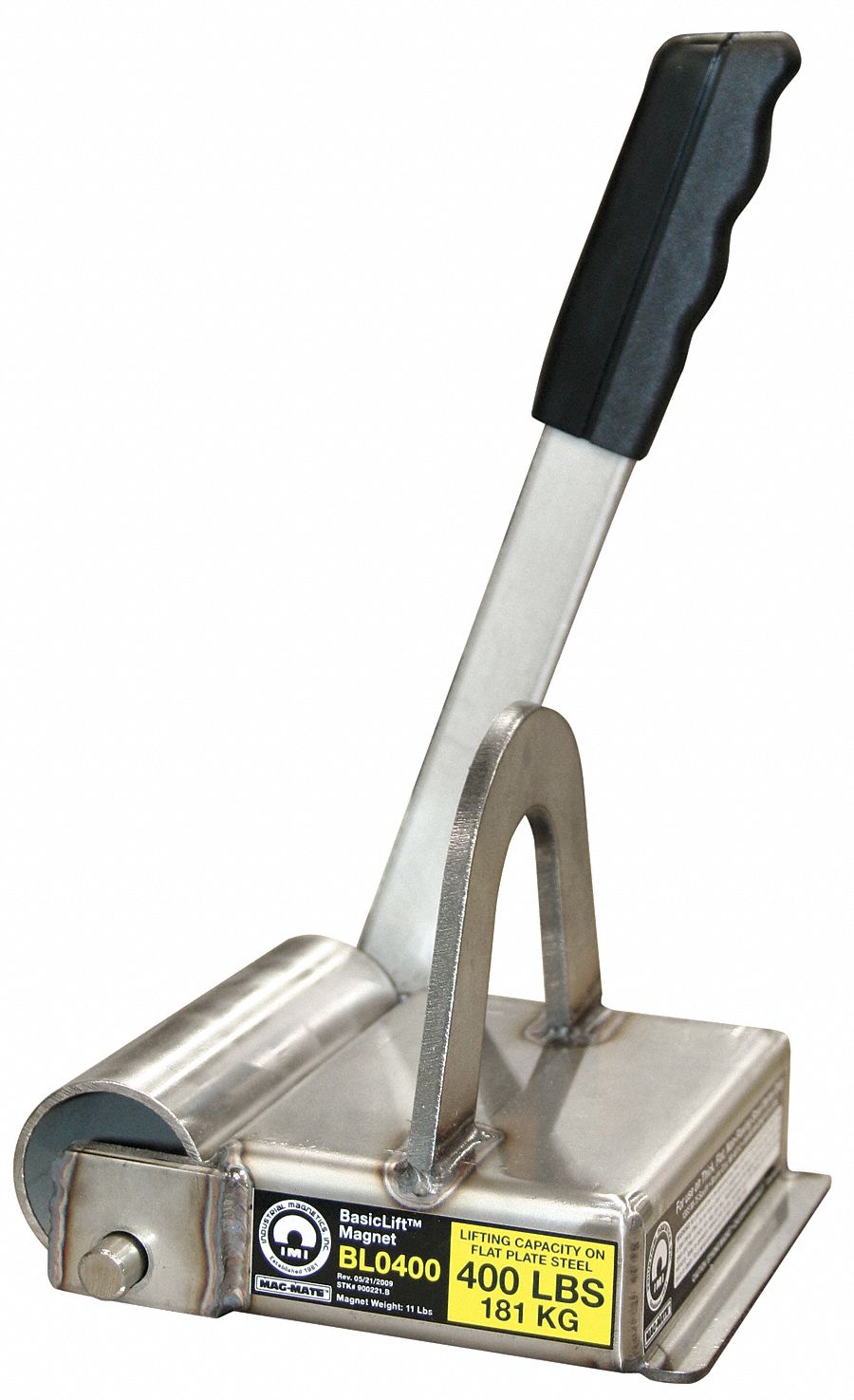 MAGMATE Lifting 400 lb Max. Rated Flat Capacity, Full Wd Roller Cam, 7 1/2 in Overall