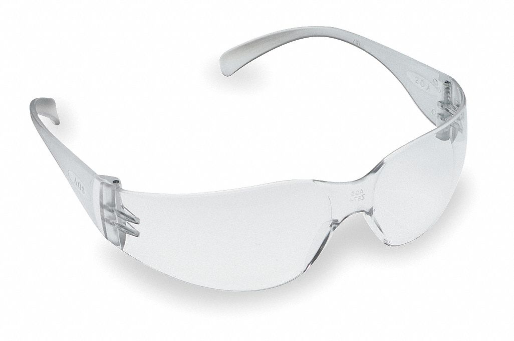 3M Safety Glasses AntiScratch, No Foam Lining, Wraparound Frame
