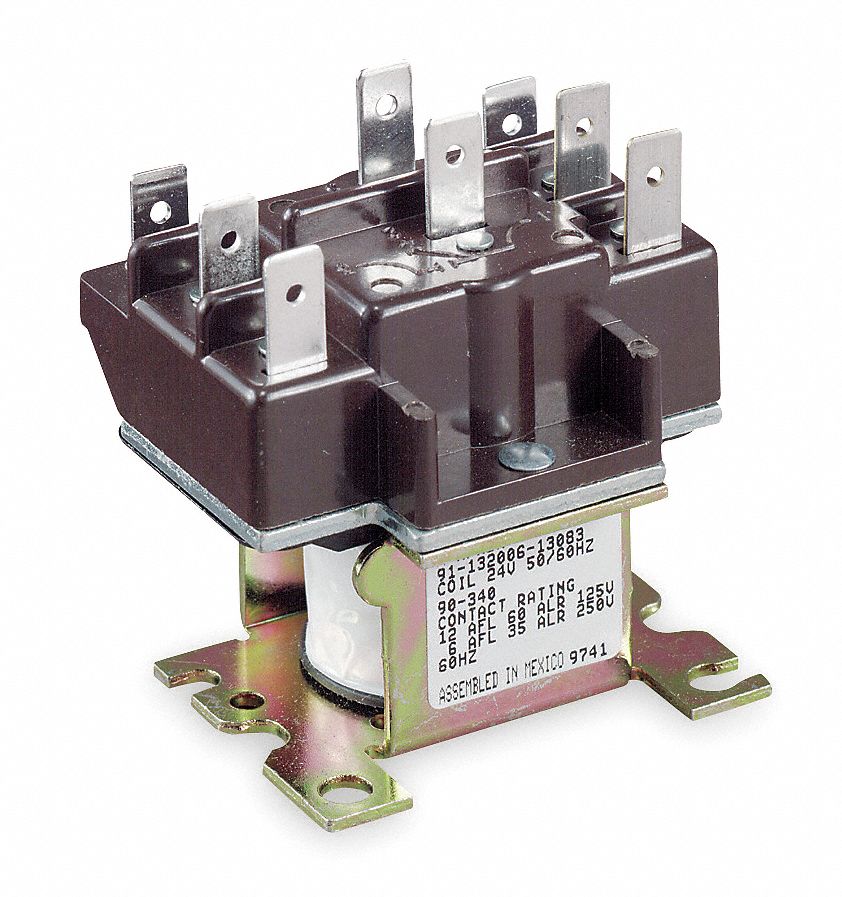 WHITERODGERS Relay, AC Switching, 208/240 Coil Volts, DPDT, 1