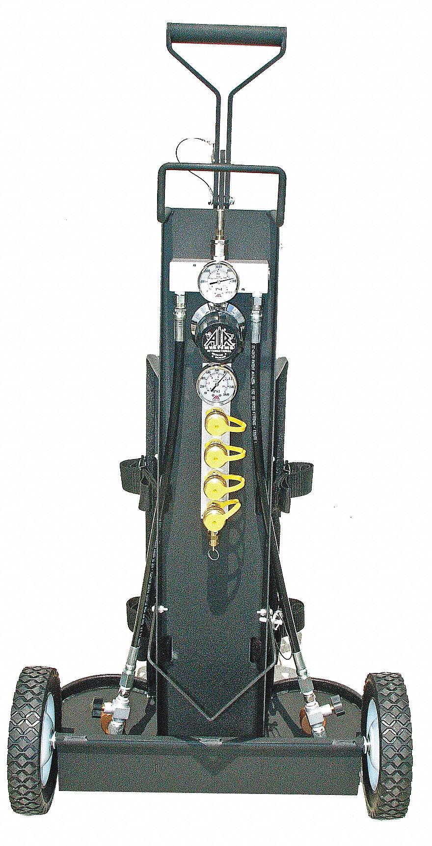 2216 psi Low Pressure Cylinders/4500 psi High Pressure Cylinders, 41 in Ht, Air Cylinder Cart