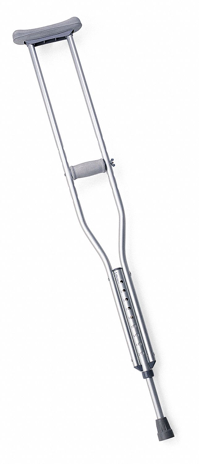 GRAINGER APPROVED Crutches for Tall Adult with 70 in to 78 in Height