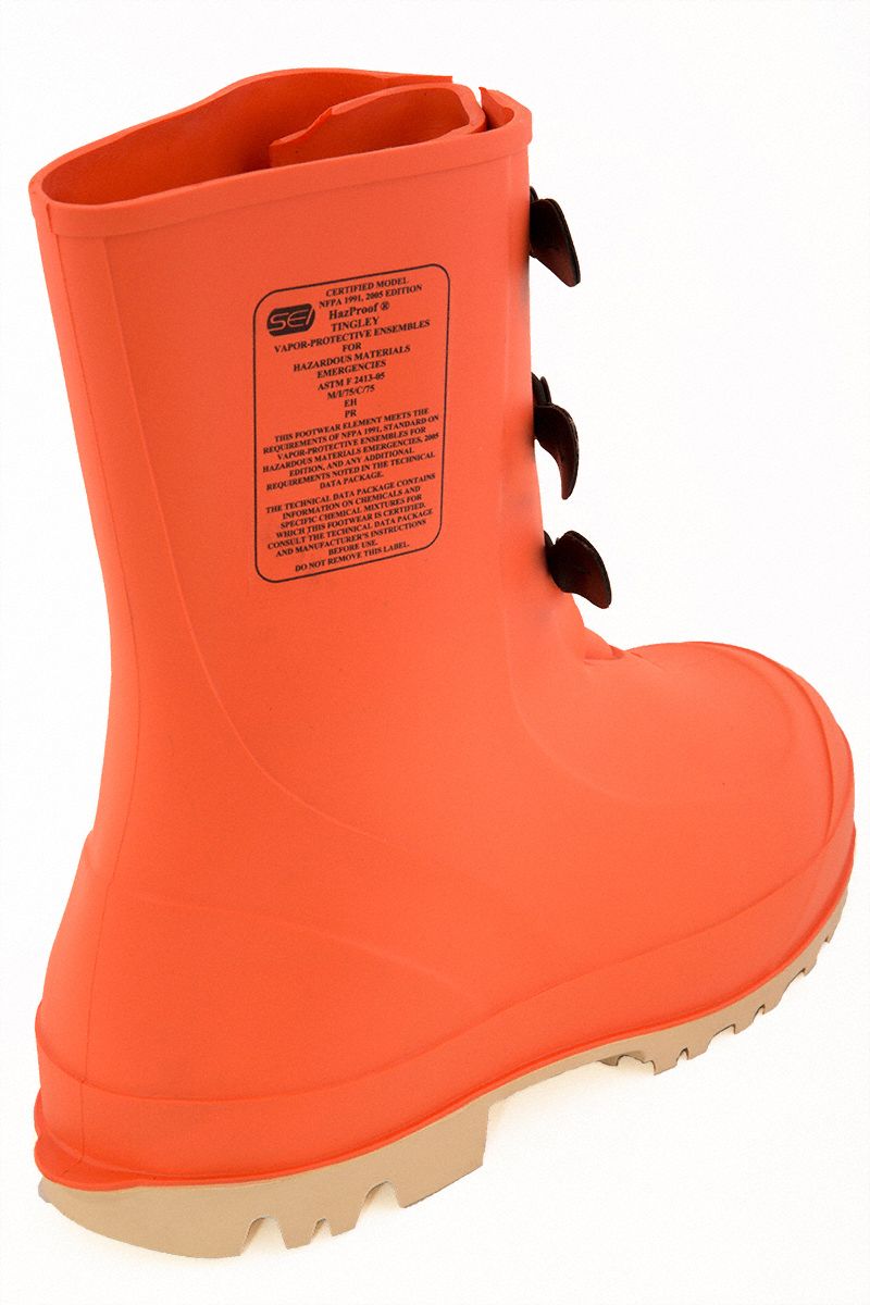 TINGLEY Rubber Boot, Men's, 10, MidCalf, Steel Toe Type, PVC, Steel