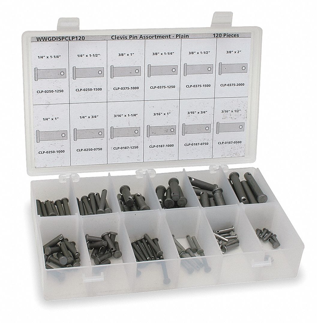 ITW BEE LEITZKE Carbon Steel Clevis, Cotter, Taper Pin Assortment