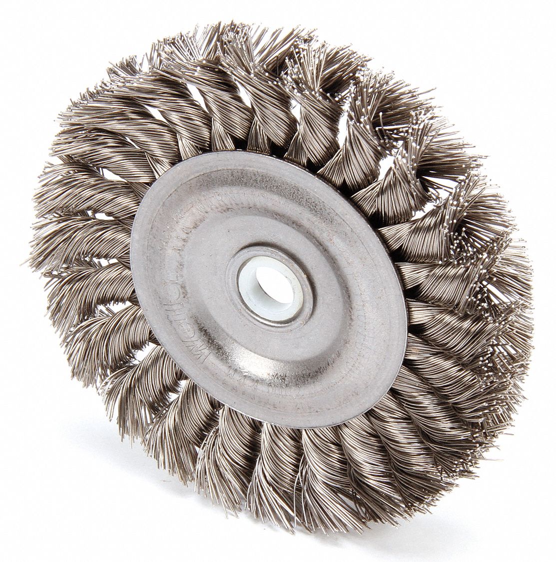WEILER 4 in Twisted Wire Wheel Brush, Arbor Hole Mounting, 0.014 in