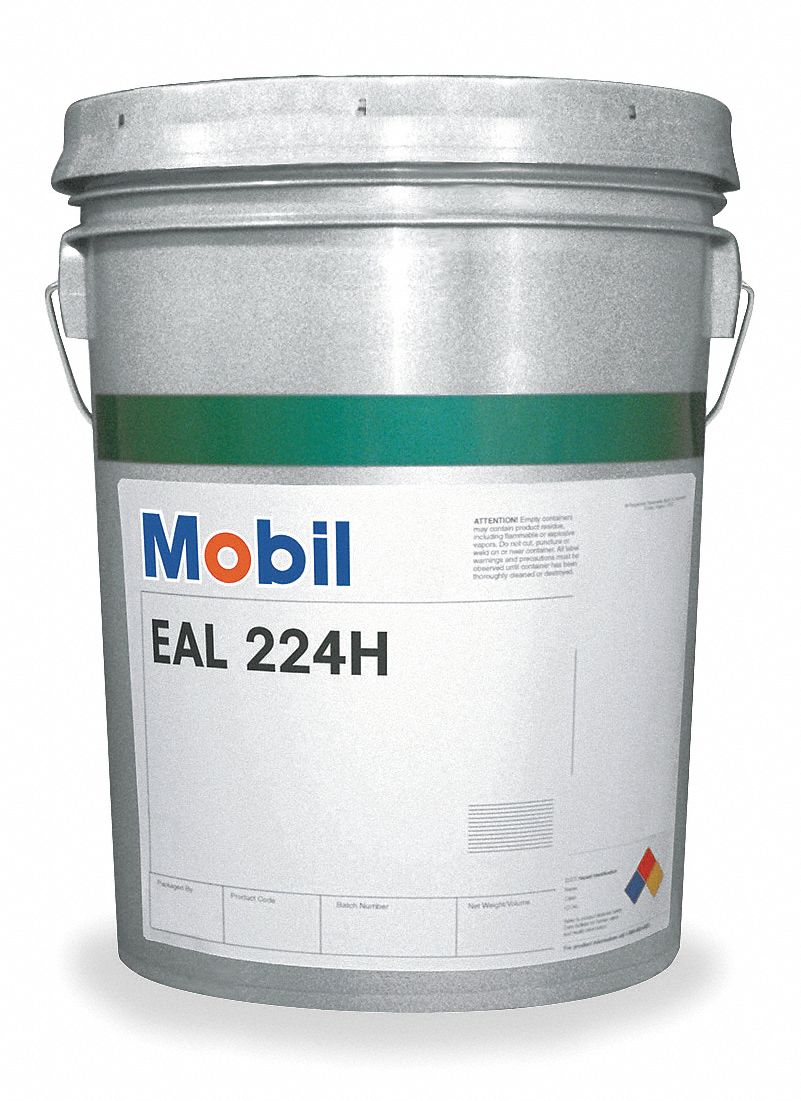 MOBIL EAL 224H, Hydraulic Oil, 5 gal. Container Size 4F971102570