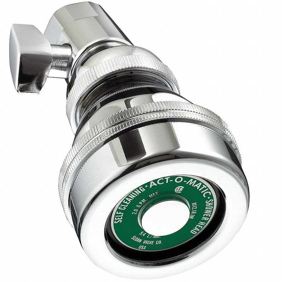 SLOAN Sloan, Wall Mounted, Showerhead, 2 gpm, Polished Chrome 4FEZ4